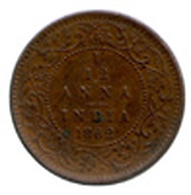 1/12 Anna (Queen Victoria, Mature Bust), Bronze Coin reverse