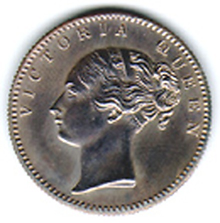 Half Rupee, Silver Coin obverse