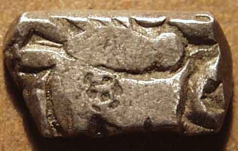 Surasena Janapada Silver 1/4 Karshapana - Var. 059, Silver Coin obverse