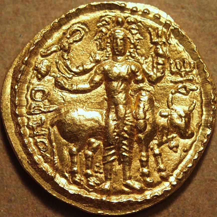 Vasudeva I 1/4 Dinar, Gold Coin reverse