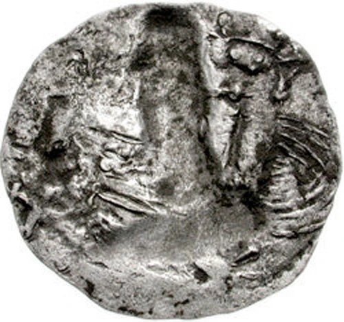 Mehama Silver Drachm, Crude Early Style, Silver Coin reverse