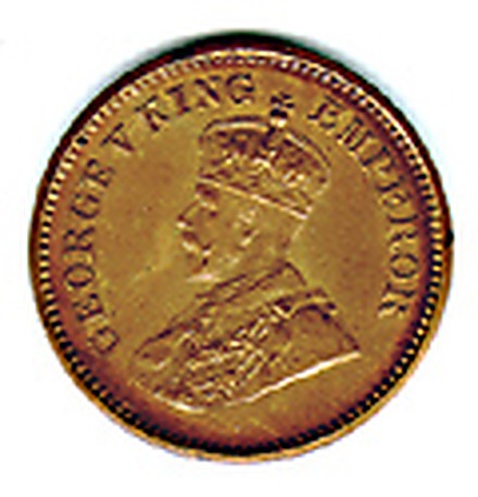 1/2 Pice (George V), Bronze Coin obverse