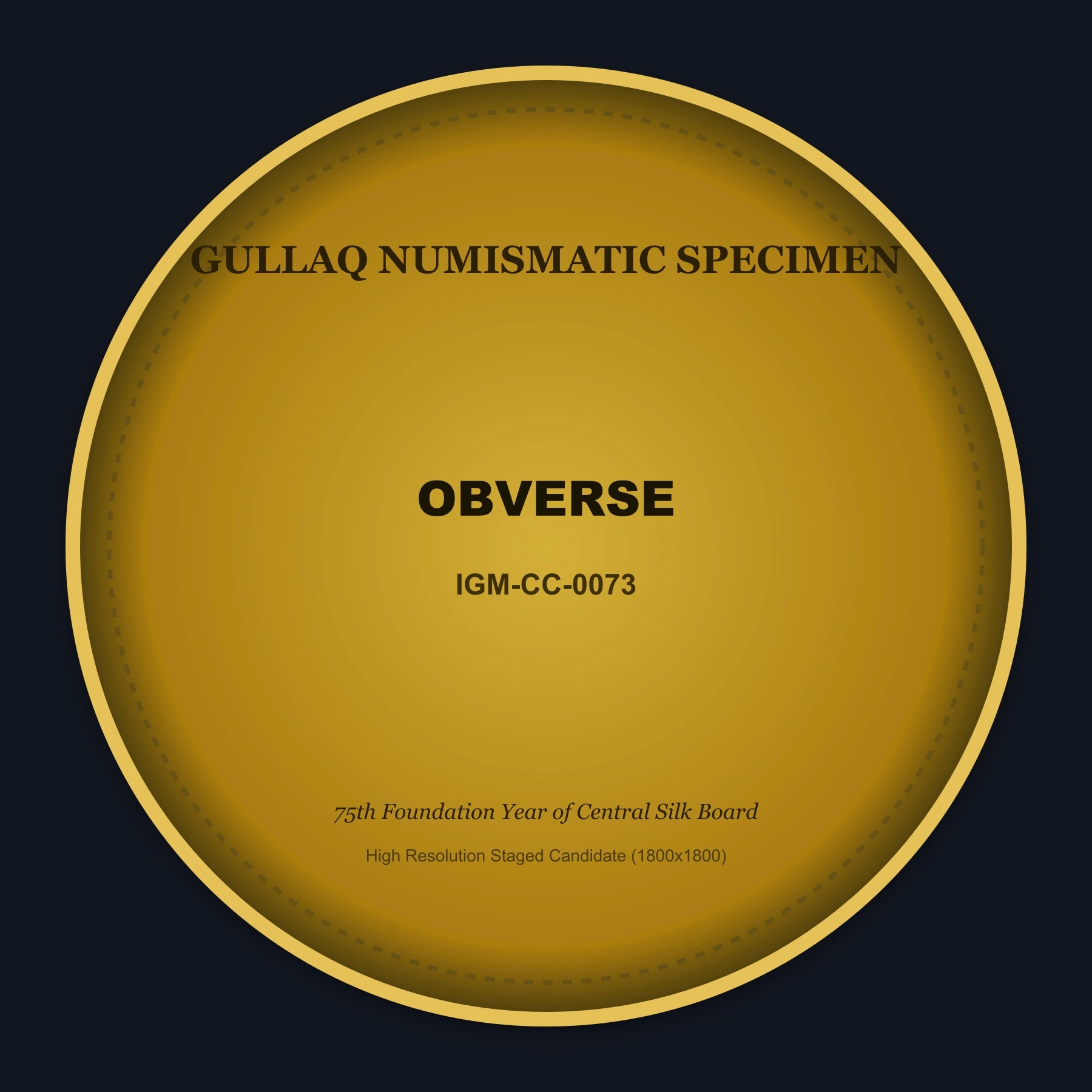 75th Foundation Year of Central Silk Board obverse