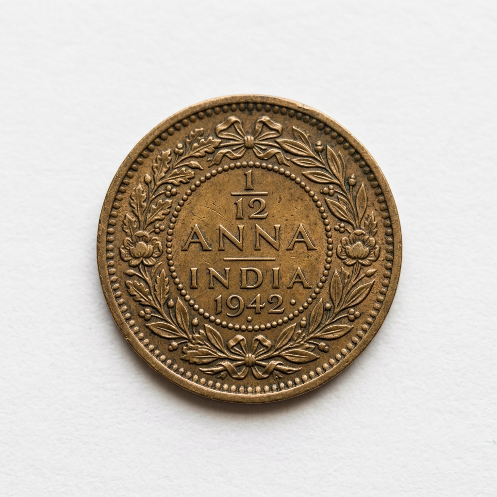 1/12 Anna (George VI), Bronze Coin reverse